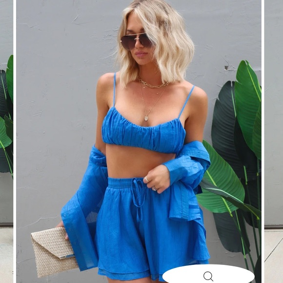 NWT- VICI blue drawstring shorts - Picture 4 of 8